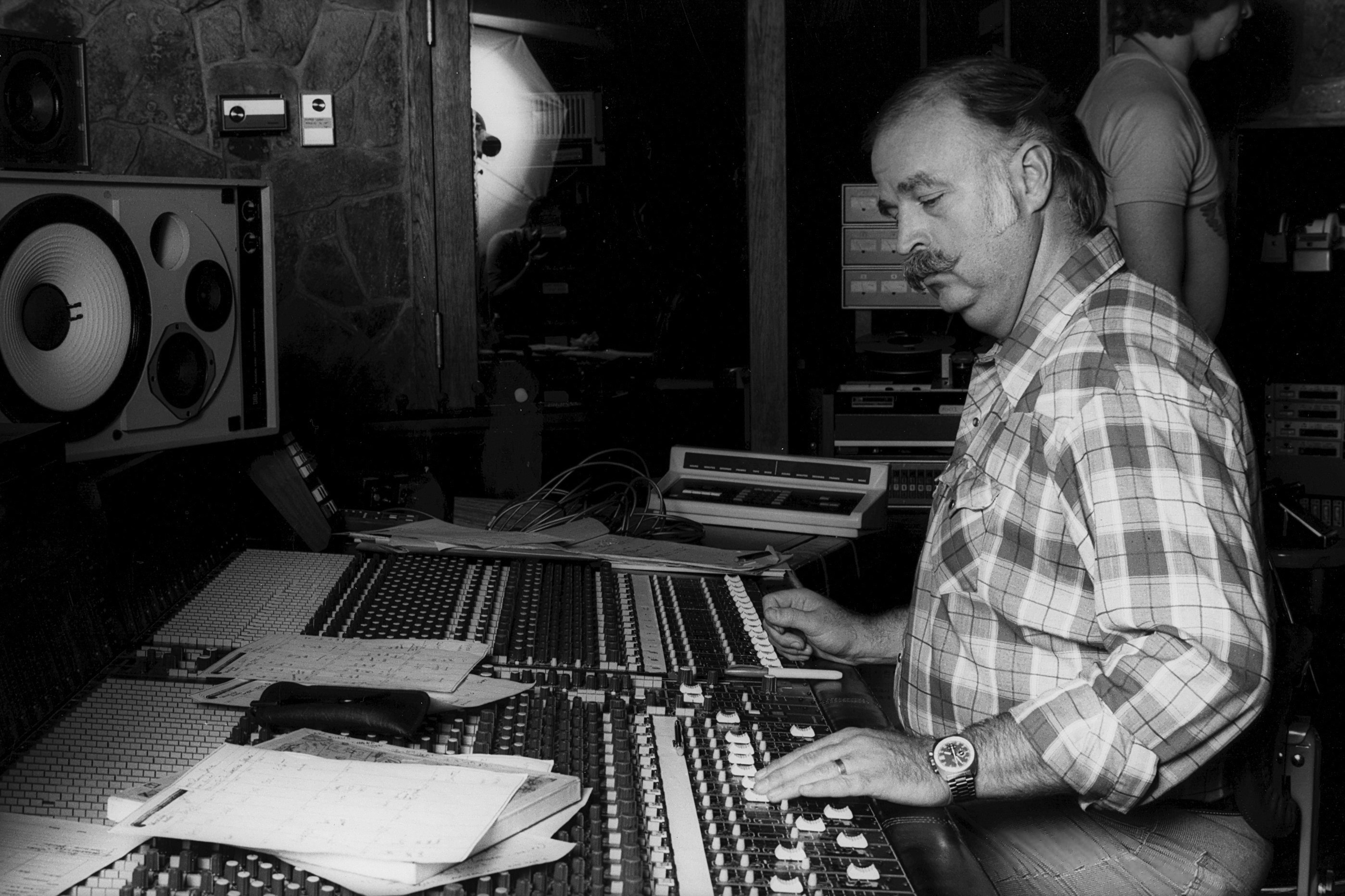 Bruce Swedien at the boards. Photo courtesy of Bea Swedien.
